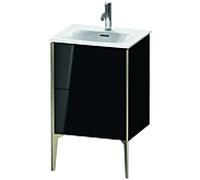 XViu Duravit vasque XV40690B140 51x42x59,1cm, 2 coulissants, champagne mat, noir brillant