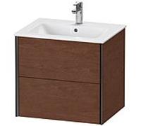 XViu Duravit vasque XV41250B213 61 x 56 x 48 cm, noyer américain, 2 tiroirs, suspendu, noir mat