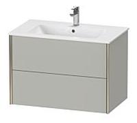 Duravit Durait XViu 4126 Meuble sous-lavabo suspendu, 2 tiroirs, pour lavabo ME by Starck 233683, 810x480 mm, Couleur (avant/corps): champagne mat/gris mat/gris bÃ©ton mat - XV41260B107