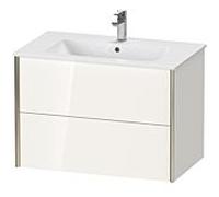 Duravit Durait XViu 4126 Meuble sous-lavabo suspendu, 2 tiroirs, pour lavabo ME by Starck 233683, 810x480 mm, Couleur (avant/corps): champagne mat/blanc brillant. - XV41260B122