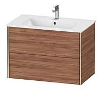 Duravit Durait XViu 4126 Meuble sous-lavabo suspendu, 2 tiroirs, pour lavabo ME by Starck 233683, 810x480 mm, XV41260B179, Couleur: champagne mat/noix de Grenoble naturel