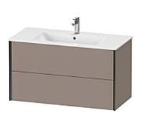 XViu Duravit vasque XV41270B243 101 x 56 x 48 cm, basalte mat, 2 tiroirs, suspendu, noir mat