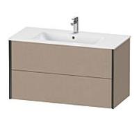 Duravit Meuble sous-vasque XViu XV41270B275 101 x 56 x 48 cm, lin, 2 tiroirs, suspendu, noir mat