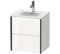 XViu Duravit vasque XV41310B222 51x42x55.7cm, 2 tiroirs, noir mat, blanc brillant