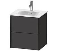XViu Duravit vasque XV41310B280 51x42x55.7cm, 2 tiroirs, noir mat, graphite super mat