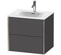 XViu Duravit vasque XV41320B149 61 x 55,7 x 48 cm, graphite mat, 2 tiroirs, champagne mat