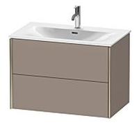 Meuble Pour Lavabo Encastrable Duravit XViu suspendu 2 tiroirs, pour lav. Viu 810mm Basalte Mat/C...