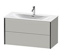 XViu Duravit vasque XV41350B207 101 x 55,7 x 48 cm, gris béton mat, 2 tiroirs, noir mat