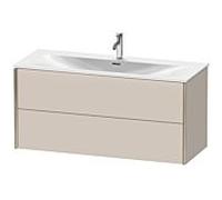 XViu Duravit vasque XV41360B191 121 x 55,7 x 48 cm, taupe mat, 2 tiroirs, champagne mat