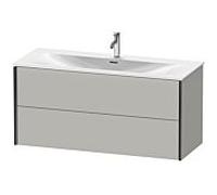 XViu Duravit vasque XV41360B207 121 x 55,7 x 48 cm, gris béton mat, 2 tiroirs, noir mat