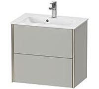 Duravit Durait XViu 4178 Meuble sous-lavabo suspendu, 2 tiroirs, pour lavabo ME by Starck 234263, 610x390 mm, XV41780B107, Couleur: champagne mat/gris mat/gris béton mat