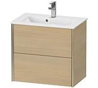 XViu Duravit vasque XV41780B171 61 x 56 x 39 cm, chêne méditerranéen, 2 tiroirs, suspendu, champagne mat