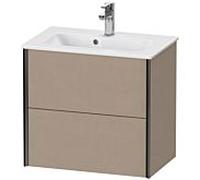 Duravit Meuble sous-vasque XViu XV41780B275 61 x 56 x 39 cm, lin, 2 tiroirs, suspendu, noir mat