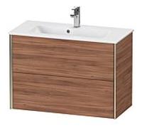 XViu Duravit vasque XV41790B179 81 x 56 x 39 cm, noyer naturel, 2 tiroirs, suspendu, champagne mat