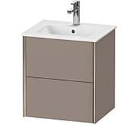 XViu Duravit vasque XV43150B143 51x42x56cm, 2 tiroirs, suspendu, champagne mat, basalte mat