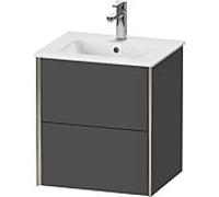 XViu Duravit vasque XV43150B149 51x42x56cm, 2 tiroirs, suspendu, champagne mat, graphite mat