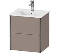XViu Duravit vasque XV43150B243 51x42x56cm, 2 tiroirs, suspendu, noir mat, basalte mat