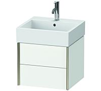 XViu Duravit vasque XV43330B118 48,4 x 39,7 x 45,4 cm, blanc mat, 2 tiroirs, champagne mat