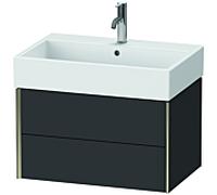 XViu Duravit vasque XV43350B180 68,4 x 39,7 x 45,4 cm, graphite super mat, 2 tiroirs, champagne mat