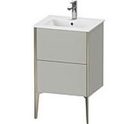 XViu Duravit vasque XV44590B107 51x42x59,4cm, 2 coulissants, debout, champagne mat, gris béton mat