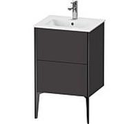 Duravit Meuble sous-vasque XViu XV44590B280 51x42x59,4cm, 2 coulissants, debout, noir mat, graphite super mat