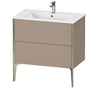 XViu Duravit vasque XV44820B175 81 x 59,4 x 48 cm, lin, 2 coulissants, debout, champagne mat