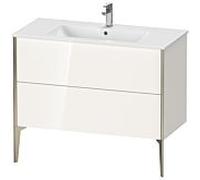 XViu Duravit vasque XV44830B122 101 x 59,4 x 48 cm, blanc , debout, champagne mat