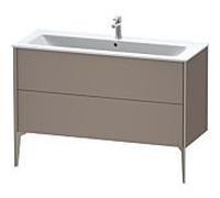 XViu Duravit vasque XV44840B143 121 x 59,4 x 48 cm, basalte mat, 2 coulissants, debout, champagne mat