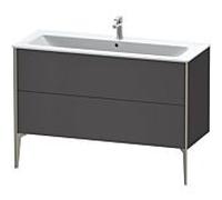 Duravit Meuble sous-vasque XViu XV44840B149 121 x 59,4 x 48 cm, graphite mat, 2 coulissants, debout, champagne mat