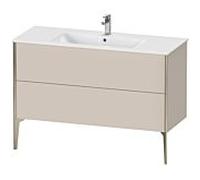 XViu Duravit vasque XV44840B191 121 x 59,4 x 48 cm, taupe mat, 2 coulissants, debout, champagne mat