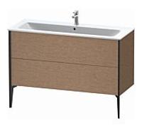 XViu Duravit vasque XV44840B211 121 x 59,4 x 48 cm, chêne cachemire, 2 coulissants, debout, noir mat