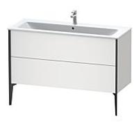 Duravit Meuble sous-vasque XViu XV44840B218 121 x 59,4 x 48 cm, blanc , sur pied, noir mat