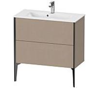 XViu Duravit vasque XV44890B275 81 x 59,4 x 39 cm, lin, 2 coulissants, debout, noir mat