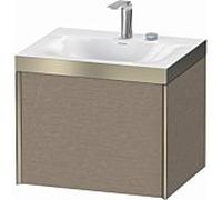 Duravit Meuble sous-vasque XViu XV4609EB111P 60x48cm, 2000 , 2 trous pour robinetterie, champagne mat, Rahmen P, chêne cachemire