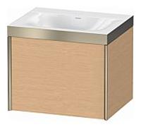 Duravit Meuble sous-vasque XViu XV4609NB112P 60x48cm, 2000 , sans trou pour robinet, champagne mat, Rahmen P, chêne brossé