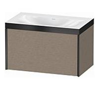 XViu Duravit vasque XV4610NB211P 80x48cm, 2000 , noir mat, Cadres P, chêne cachemire