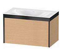 XViu Duravit vasque XV4610NB212P 80x48cm, 2000 , noir mat, Cadres P, chêne brossé