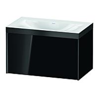 XViu Duravit vasque XV4610NB240P 80x48cm, 2000 , noir mat, Cadres P, noir brillant
