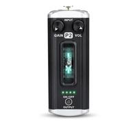 Xvive Préampli et amplificateur de microphone à tube en ligne P2 avec Nutube, gain jusqu'à 40 dB, entrée/sortie XLR équilibrée, batterie rechargeable USB-C, pour micros dynamiques et rubans (studio