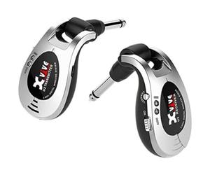 Xvive U2 - Émetteur / récepteur numérique, système sans fil pour guitare, basse et autres instruments, rechargeable 2,4 GHz argent