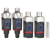 Xvive U35D Système audio sans fil à brancher XLR stéréo pour système PA/DJ avec enceintes actives et microphones dynamiques (5,8 GHz)