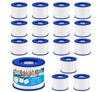 XVOYDT Lot de 16 filtres de rechange pour spa gonflable, cartouche avec filetage pour filtre spa Infinite, Clever Spa 75 x 100 mm, hauteur : 75 mm, cartouche filtrante pour piscine