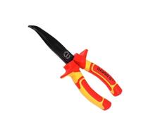 XVPTGKY Pince à bec coudé isolée 6/8" - Outil multifonction - Dénudeur de fils - Outils d'électricien - Pince coupante à long bec for l'industrie électrique(8 Inches)