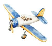 XvvwEndlessx Broderie Point De Croix Imprimé Kit Broderie Debutant Avion Bleu Et Jaune 4 11CT DIY ŒUvres D'Art Faites à La Main Pour Adultes DéButants 40×50Cm