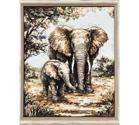 XvvwEndlessx Broderie Point De Croix Imprimé Kit Broderie Debutant éléphant11CT DIY ŒUvres D'Art Faites à La Main Pour Adultes DéButants 40×50Cm