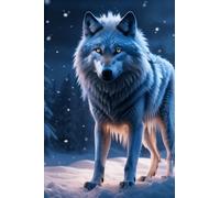 XvvwEndlessx Broderie Point De Croix Imprimé Kit Broderie Debutant Loup 11CT DIY ŒUvres D'Art Faites à La Main Pour Adultes DéButants 40×50Cm
