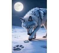 XvvwEndlessx Broderie Point De Croix Imprimé Kit Broderie Debutant Loup 11CT DIY ŒUvres D'Art Faites à La Main Pour Adultes DéButants 40×50Cm