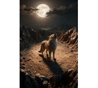 XvvwEndlessx Broderie Point De Croix Imprimé Kit Broderie Debutant Loup 11CT DIY ŒUvres D'Art Faites à La Main Pour Adultes DéButants 40×50Cm
