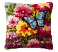 XvvwEndlessx Kit Crochet Debutant Complet Animal Tapis Point Noué À Faire Pour Décoration De Maison,Canapé,43 X 43Cm,Cadeau À Faire Soi-Même