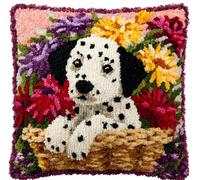 XvvwEndlessx Kit Crochet Debutant Complet Animal Tapis Point Noué À Faire Pour Décoration De Maison,Canapé,43 X 43Cm,Cadeau À Faire Soi-Même